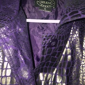 Selene Sport Deep Royal Purple Button Up Jacket